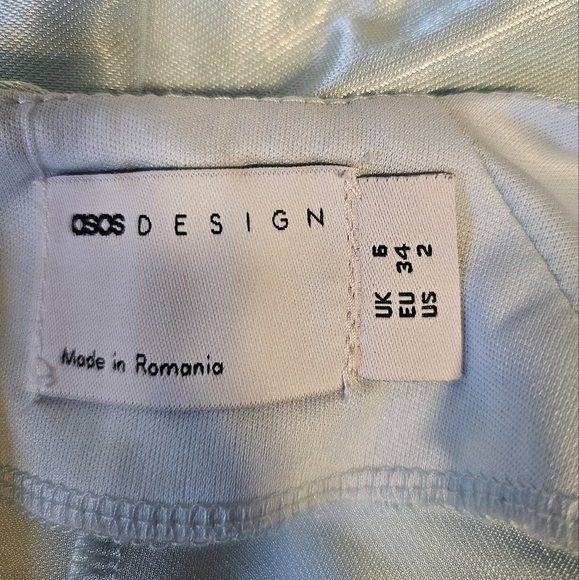 ASOS DESIGN Women's Cup Lace-Up Long Sleeve Mini Dress, Light Blue, Multiple Szs - Picture 11 of 13